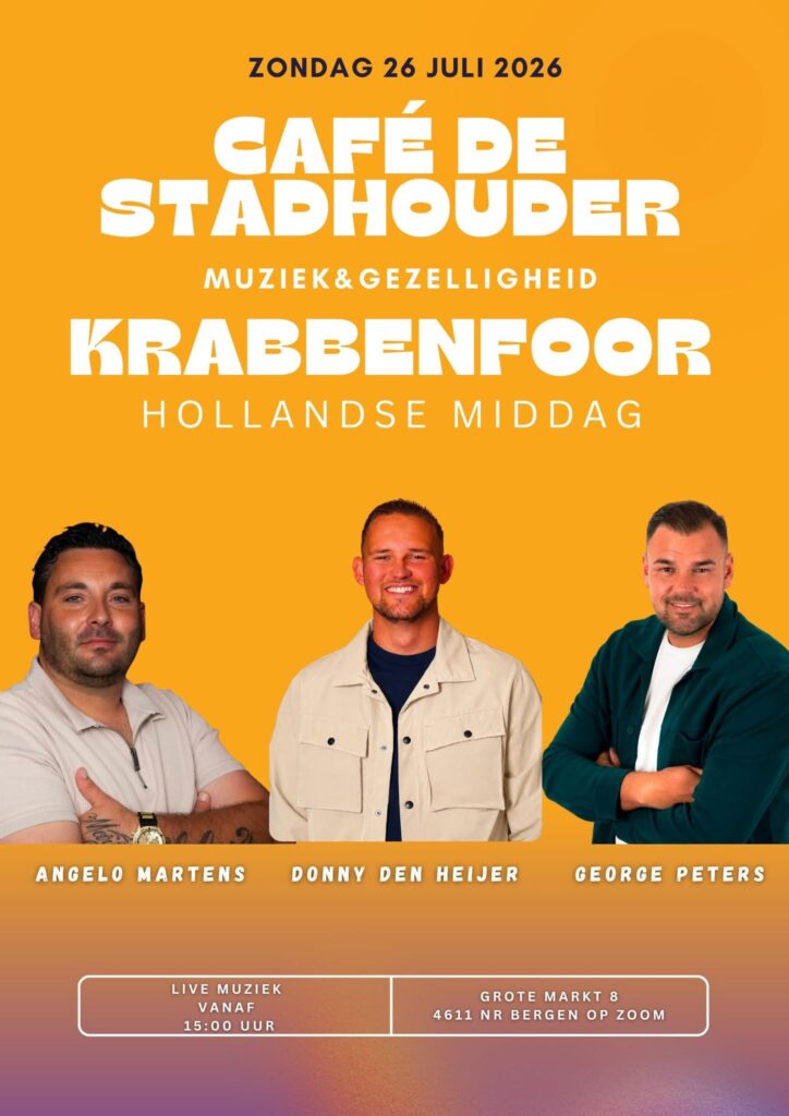 Affiche met muzikanten voor Krabbenfoor - Bergen op Zoom