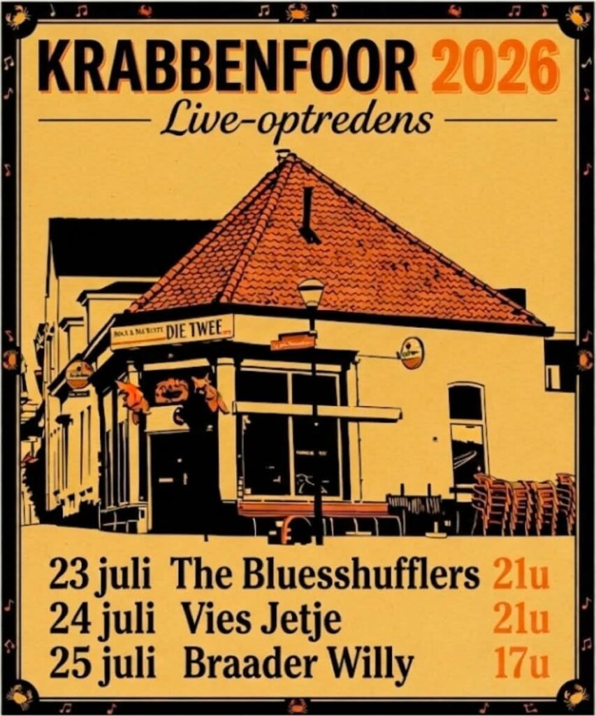 Krabbenfoor 2026 muziekoptredens tijden en locaties - Bergen op Zoom